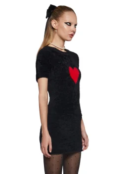 Sugar Thrillz Dresses|Plus*Heart Light Fuzzy Dress