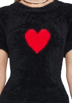 Sugar Thrillz Dresses|Plus*Heart Light Fuzzy Dress