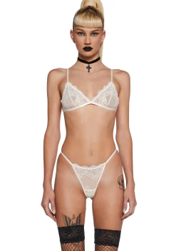Widow Lingerie*Heartless Lust Triangle Bra - Ivory