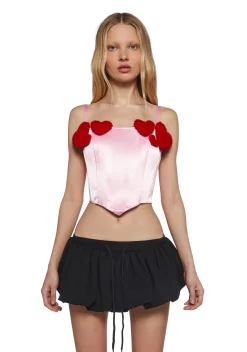 Sugar Thrillz Corsets|Tops*Hearts Aligned Corset Top