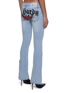 Ed Hardy Bottoms|Pants*Hearts Bootcut Jeans