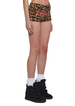 Ed Hardy Tops*Hearts Off The Shoulder Leopard Top
