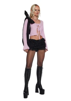 Sugar Thrillz Tops*Heating Up Tie Front Cardigan