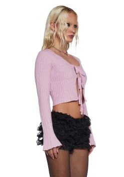 Sugar Thrillz Tops*Heating Up Tie Front Cardigan