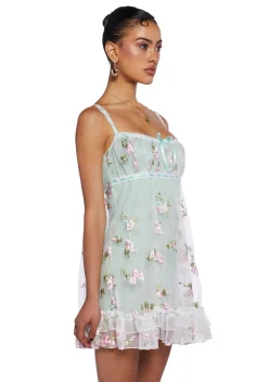 Sugar Thrillz Dresses*Heaven Struck Babydoll Dress - Sage
