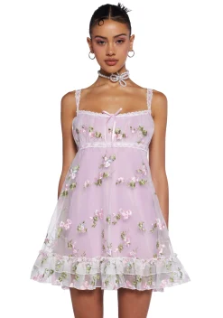 Sugar Thrillz Dresses*Heaven Struck Babydoll Dress - Pink