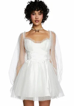 Sugar Thrillz Dresses*Heavenly Affair Babydoll Dress - White