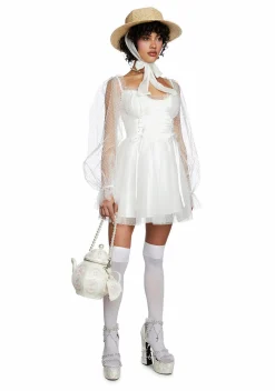 Sugar Thrillz Dresses*Heavenly Affair Babydoll Dress - White