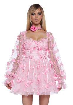 Sugar Thrillz Dresses*Heavenly Affair Babydoll Dress - Floral