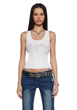 Playboy by Dolls Kill Tops|Plus*Here To Shine Graphic Tank