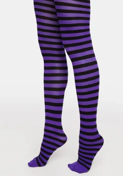 x_Leg Avenue Socks & Tights*Hex Appeal Striped Tights