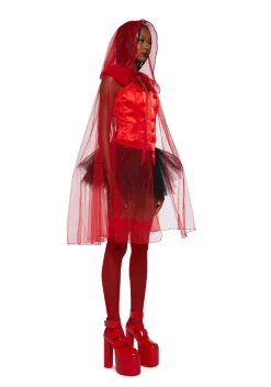 Trickz N' Treatz Outerwear*Hide No More Sheer Cape
