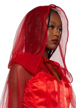 Trickz N' Treatz Outerwear*Hide No More Sheer Cape