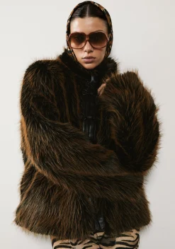 Current Mood Outerwear|Plus*High Society Babe Faux Fur Coat