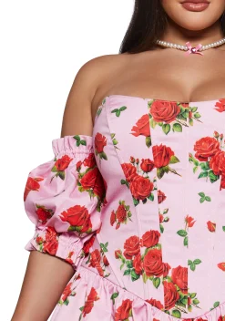 Sugar Thrillz Dresses|Plus*Holding Court Corset Dress - Pink