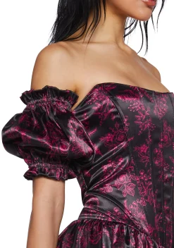Sugar Thrillz Dresses|Plus*Holding Court Corset Dress - Black