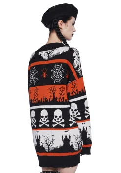Trickz N' Treatz Tops*Hollow Grounds Knit Sweater