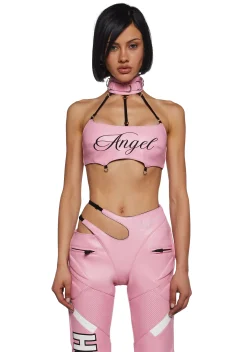 Namilia Bottoms|Pants*Hollywood Asymmetric Moto Trousers - Pink