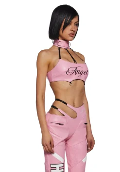 Namilia Bottoms|Pants*Hollywood Asymmetric Moto Trousers - Pink