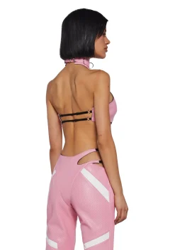 Namilia Bottoms|Pants*Hollywood Asymmetric Moto Trousers - Pink