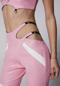 Namilia Bottoms|Pants*Hollywood Asymmetric Moto Trousers - Pink