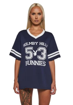 Playboy by Dolls Kill Tops*Holmby Hills Varsity Tee