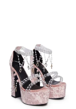 Sugar Thrillz Platforms|Heels*Holy Revelation Platform Heels - Pink