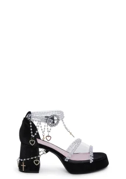 Sugar Thrillz Heels|Sandals*Holy Revelation Platform Sandals - Black