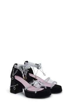 Sugar Thrillz Heels|Sandals*Holy Revelation Platform Sandals - Black