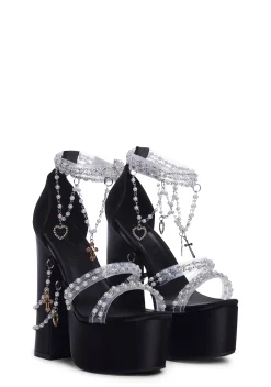 Sugar Thrillz Platforms|Heels*Holy Revelation Platform Heels - Black