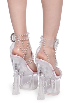 Sugar Thrillz Platforms|Heels*Holy Revelation Platform Heels - Clear