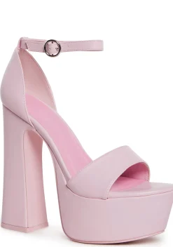 Current Mood Platforms|Heels*Holy Revelation Pure Platform Heels - Pink