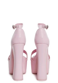 Current Mood Platforms|Heels*Holy Revelation Pure Platform Heels - Pink