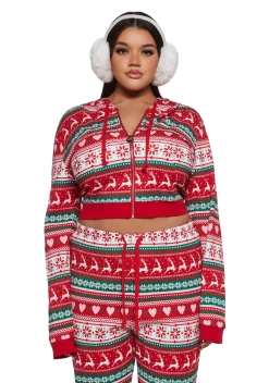 Sugar Thrillz Outerwear|Sweatshirts & Hoodies*Home For The Holidays Zip-Up Hoodie
