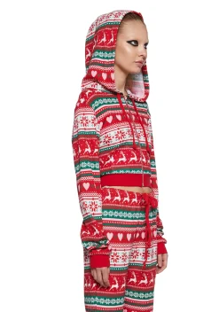 Sugar Thrillz Outerwear|Sweatshirts & Hoodies*Home For The Holidays Zip-Up Hoodie