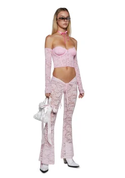 Sugar Thrillz Bottoms|Pants*Honey Whip V-Cut Lace Bell Bottoms