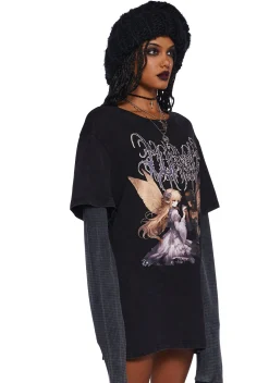 Widow Tops|Plus*Hopelessly Fated Long Sleeve Tee