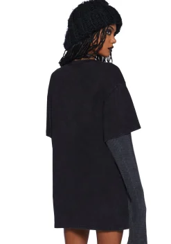Widow Tops|Plus*Hopelessly Fated Long Sleeve Tee