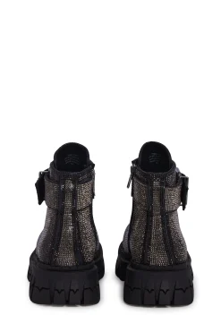 Poster Grl Boots|Platforms*Hype Status Combat Boots - Graphite