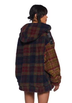 Current Mood Outerwear|Sweatshirts & Hoodies*I Don’t Care Hooded Sherpa Jacket