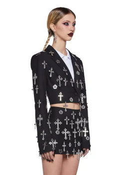 Widow Outerwear*Idol Worship Cropped Blazer