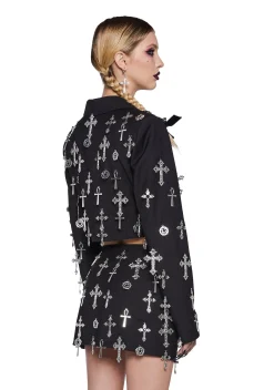 Widow Outerwear*Idol Worship Cropped Blazer