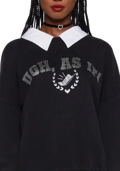 Dolls Kill x Clueless Outerwear|Sweatshirts & Hoodies*I'll Call You Rhinestone Sweatshirt
