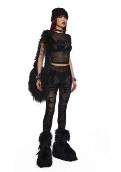 Widow Bottoms*Ill Fated Love Mesh Leggings