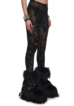 Widow Bottoms*Ill Fated Love Mesh Leggings