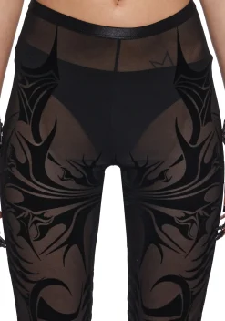 Widow Bottoms*Ill Fated Love Mesh Leggings