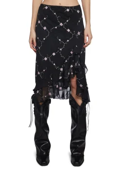 Widow Bottoms|Skirts*I’m Baby Ruffled Midi Skirt