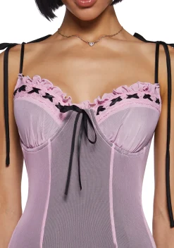 Current Mood Dresses*I’m Baby Slip Dress - Pink Mesh