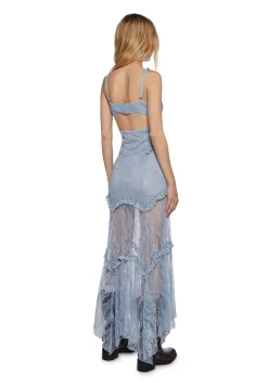 Current Mood Dresses|Plus*Imagined West Maxi Dress - Blue