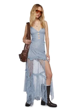 Current Mood Dresses|Plus*Imagined West Maxi Dress - Blue